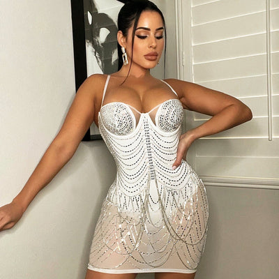 Brenda – Modisches Damenkleid mit Quasten für Partys