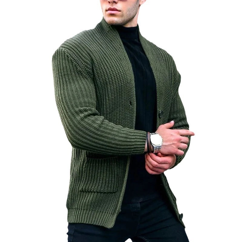 Vincent – Modischer lässiger Slim Fit Pullover in einfarbig