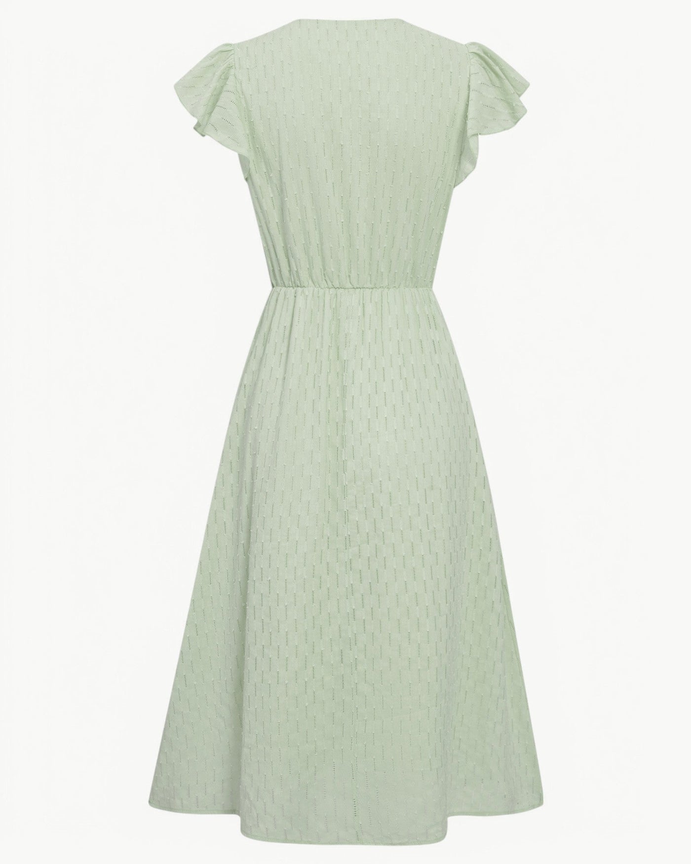 Lara™ | Kleid mit V-Ausschnitt und Rüschenärmeln