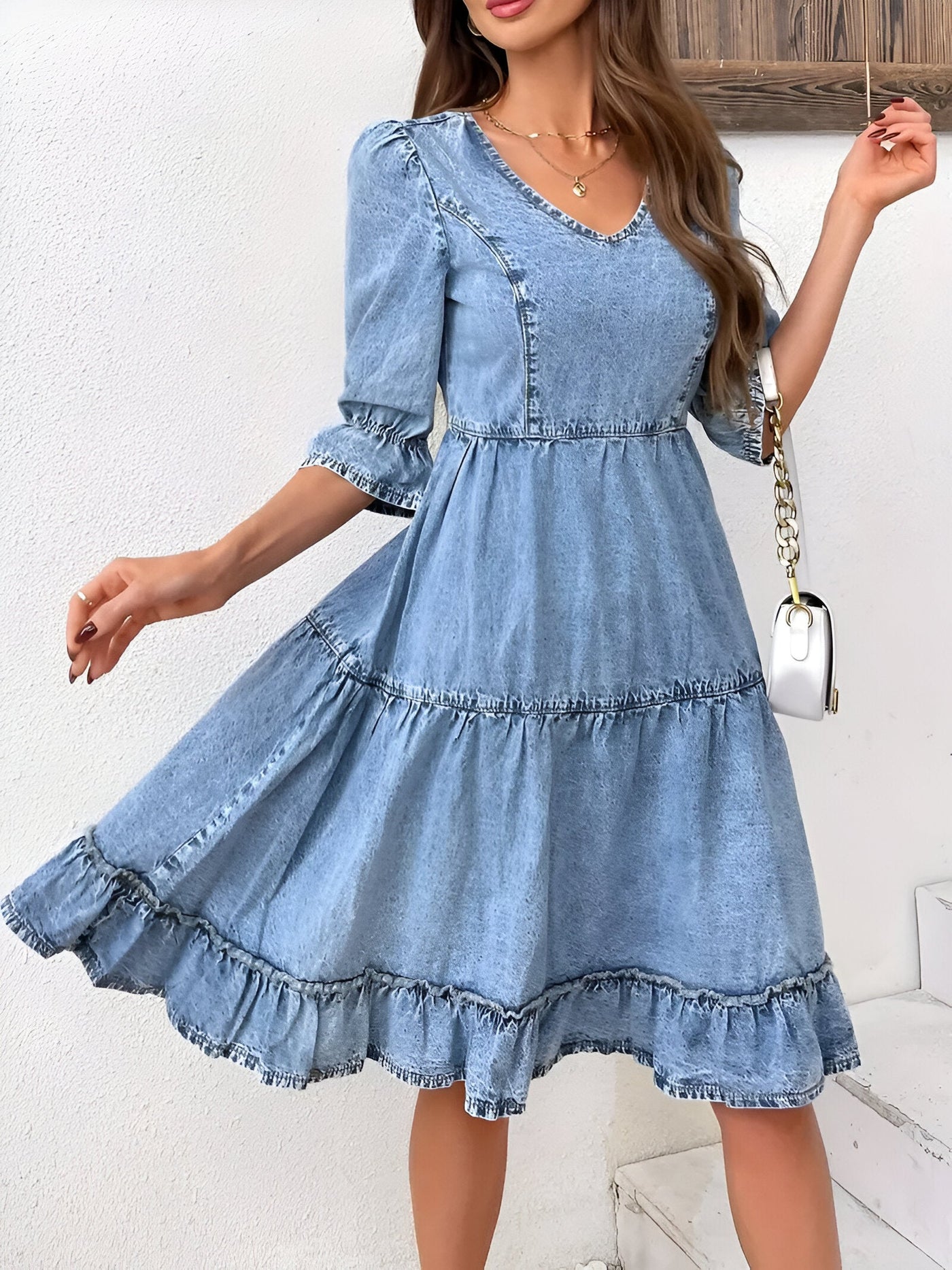Ketura| Elegantes Sommer-Denim-Kleid