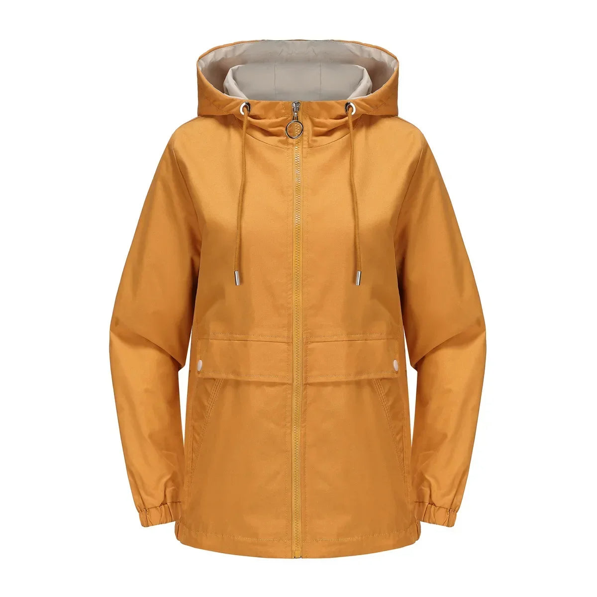 Trenchcoat mit Kapuze und Reißverschluss für Frauen