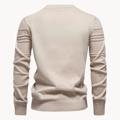 Eleganter Pullover mit Karomuster Hellgrau - Leo
