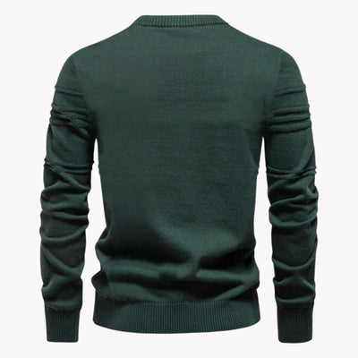Eleganter Pullover mit Karomuster Hellgrau - Leo