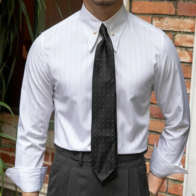 Herren elegantes Businesshemd | Weiß