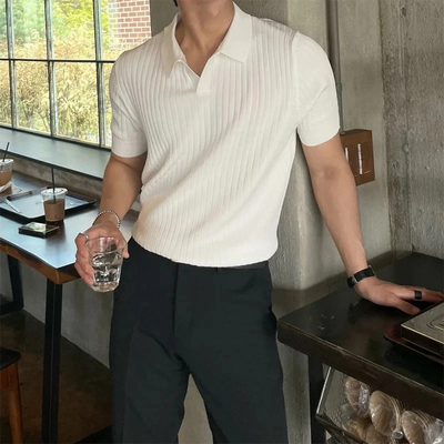 Herren elegantes Sommer-Poloshirt | Kurz