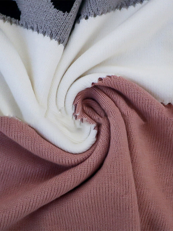 Strickpullover mit Rundhalsausschnitt für Frauen