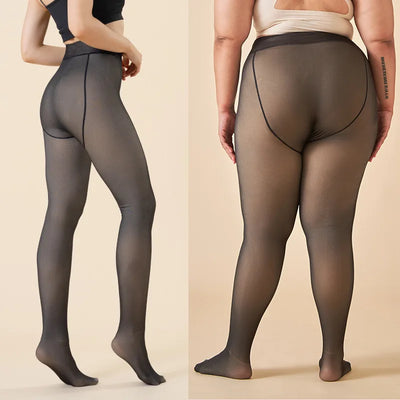 Schwarze Elegante Warme Strumpfhose für Damen – Clara