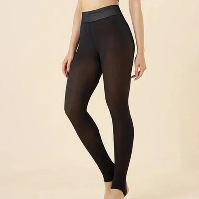 Schwarze Elegante Warme Strumpfhose für Damen – Clara