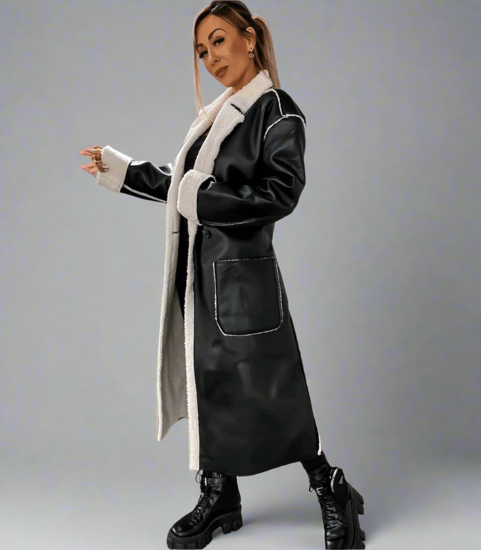 Lange Lederjacke für Frauen