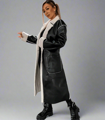 Lange Lederjacke für Frauen