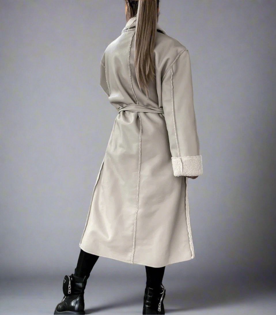 Lange Lederjacke für Frauen