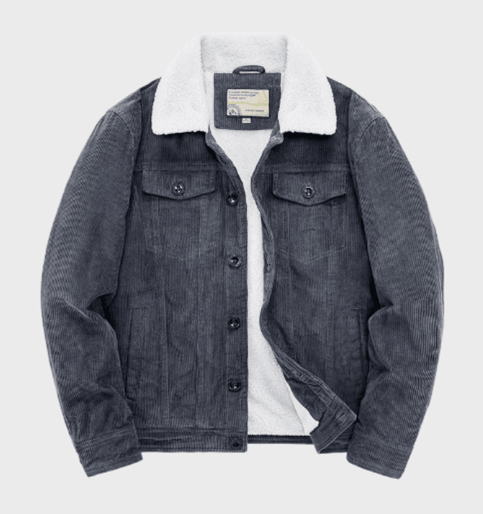 Sherpa-gefütterte Cordjacke für Herren