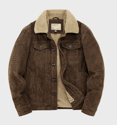 Sherpa-gefütterte Cordjacke für Herren