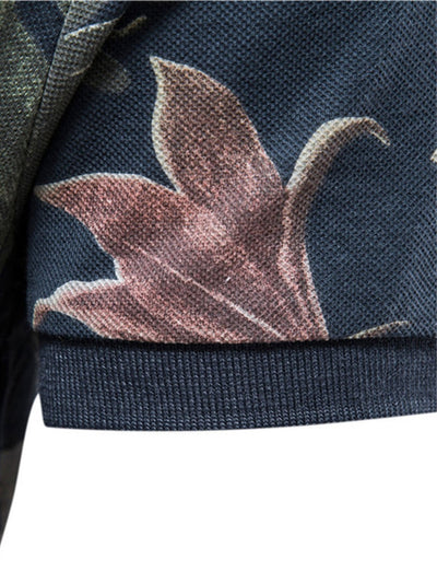 Polohemd mit tropischem Design und lässigem Schnitt für Männer - Kaelis