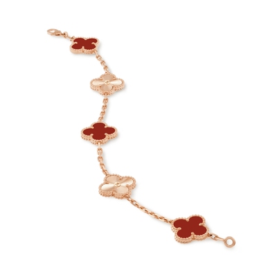 KLEEBLATT ARMBAND | ROT ROSÉGOLD