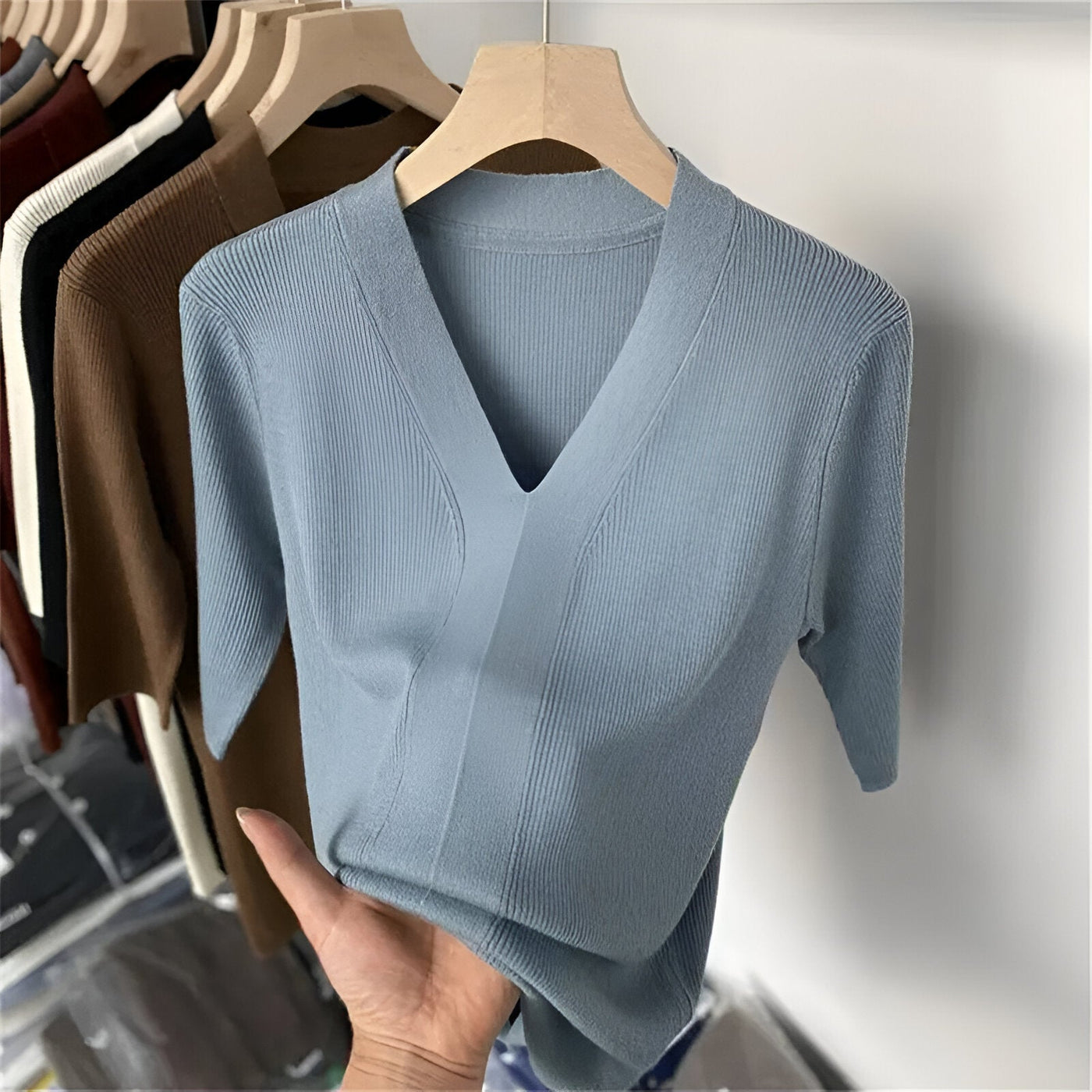 Wanda | Mühelos Schicker Gestreifter Strickpullover