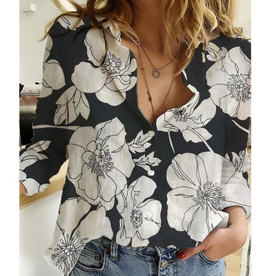 Fenne | Klassisches Hemd mit Marmorprint und Knöpfen (Saison 2)