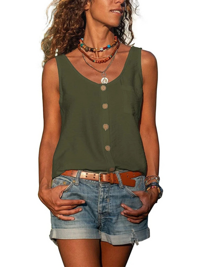 Lässiges ärmelloses Damen-Tanktop | Elegante