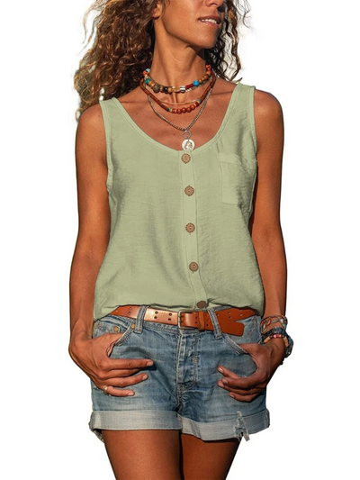 Lässiges ärmelloses Damen-Tanktop | Elegante