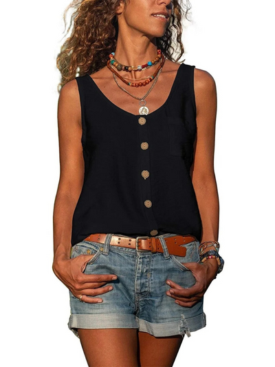 Lässiges ärmelloses Damen-Tanktop | Elegante