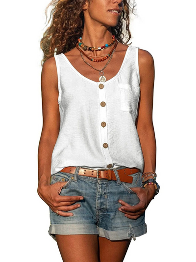 Lässiges ärmelloses Damen-Tanktop | Elegante