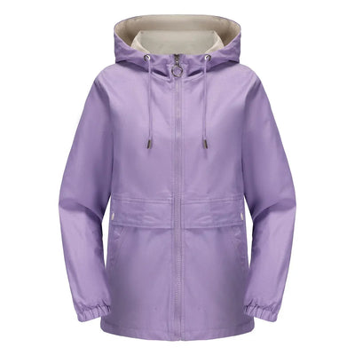 Trenchcoat mit Kapuze und Reißverschluss für Frauen