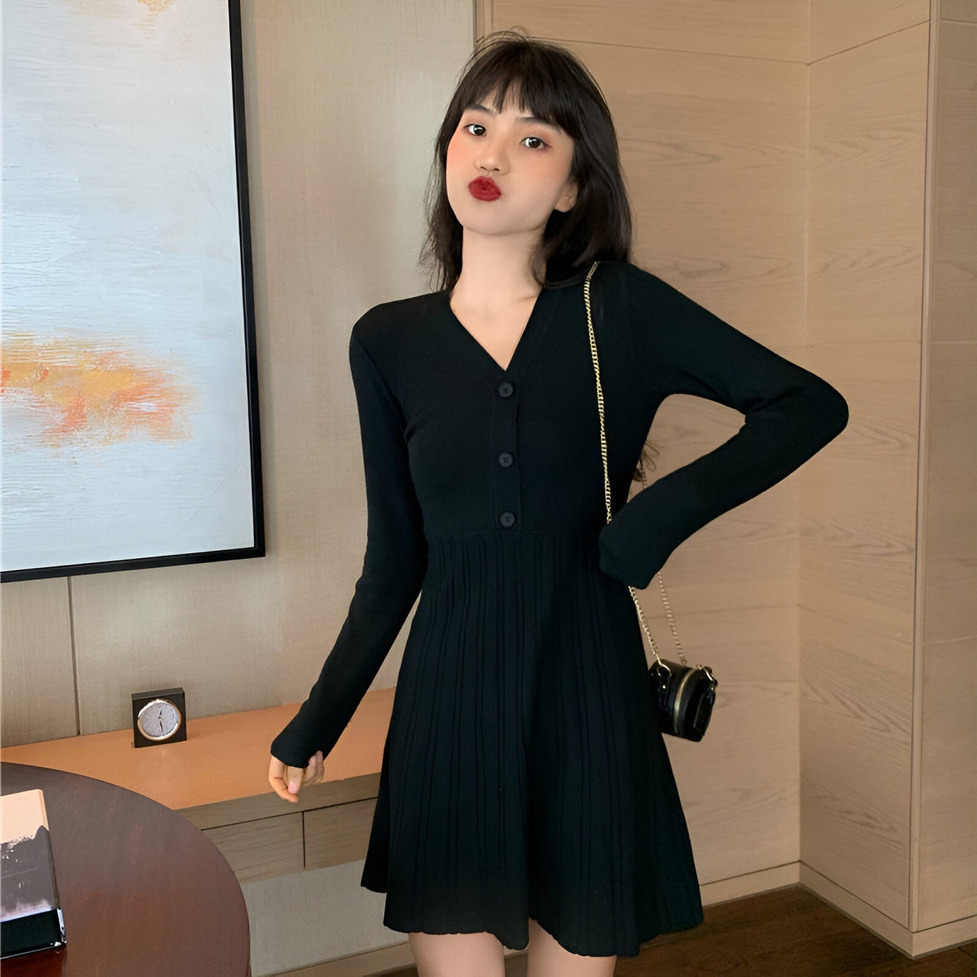 Senta | Auffälliges Colorblock-Mini-Kleid für den perfekten Abend