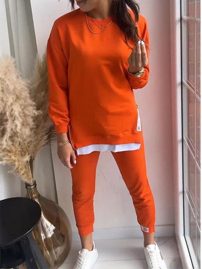 Elegantes Sweatshirt- und Hosen-Set für Damen