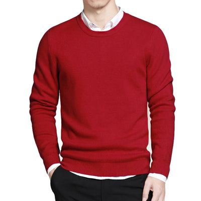 Klassischer Pullover mit Rundhalsausschnitt für Männer