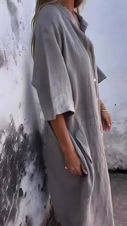 Solène | weites, lässiges kleid mit halben armeln