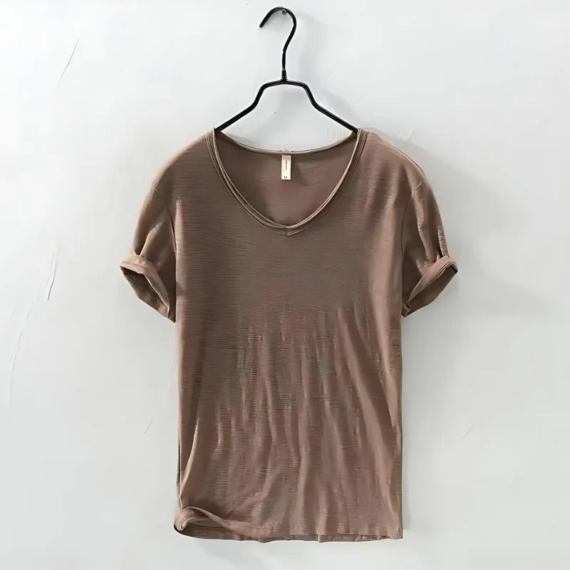 Luftiges Herren-T-Shirt mit V-Ausschnitt | Kurzarm