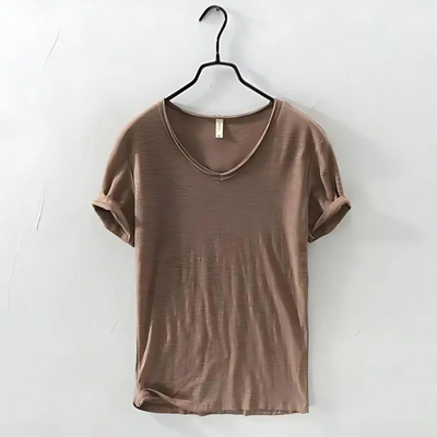 Luftiges Herren-T-Shirt mit V-Ausschnitt | Kurzarm