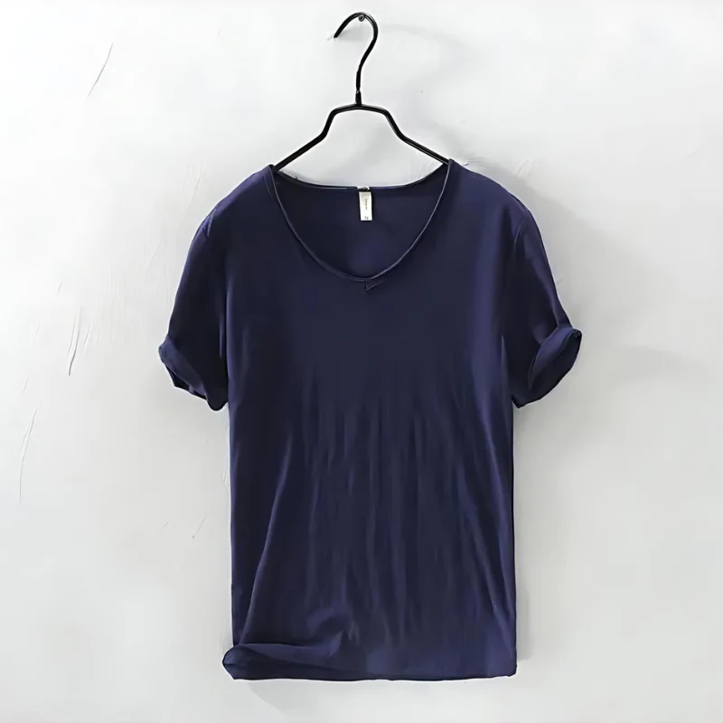 Luftiges Herren-T-Shirt mit V-Ausschnitt | Kurzarm