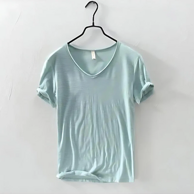Luftiges Herren-T-Shirt mit V-Ausschnitt | Kurzarm