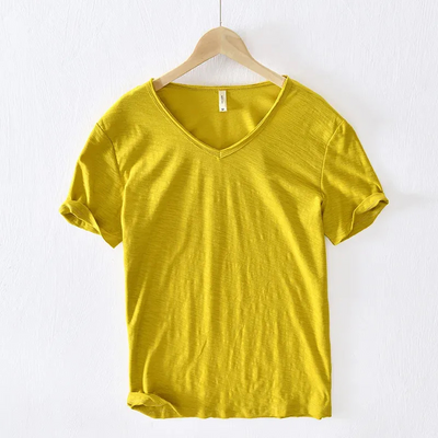 Luftiges Herren-T-Shirt mit V-Ausschnitt | Kurzarm