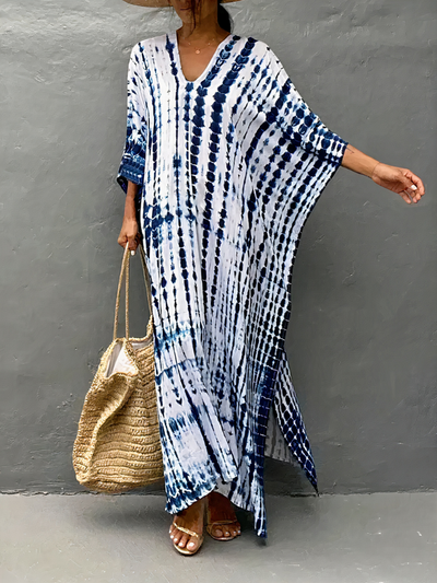 Luftiges Kaftan-Strandkleid für Damen | Maxi