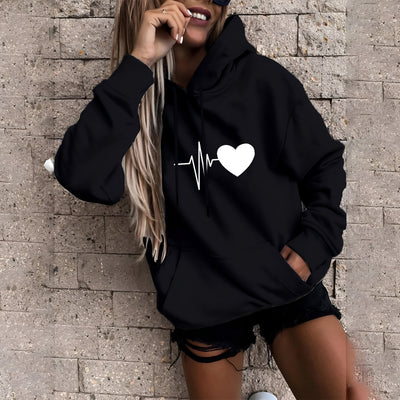 Catherine | Lässiges Print Hoodie Sweatshirt