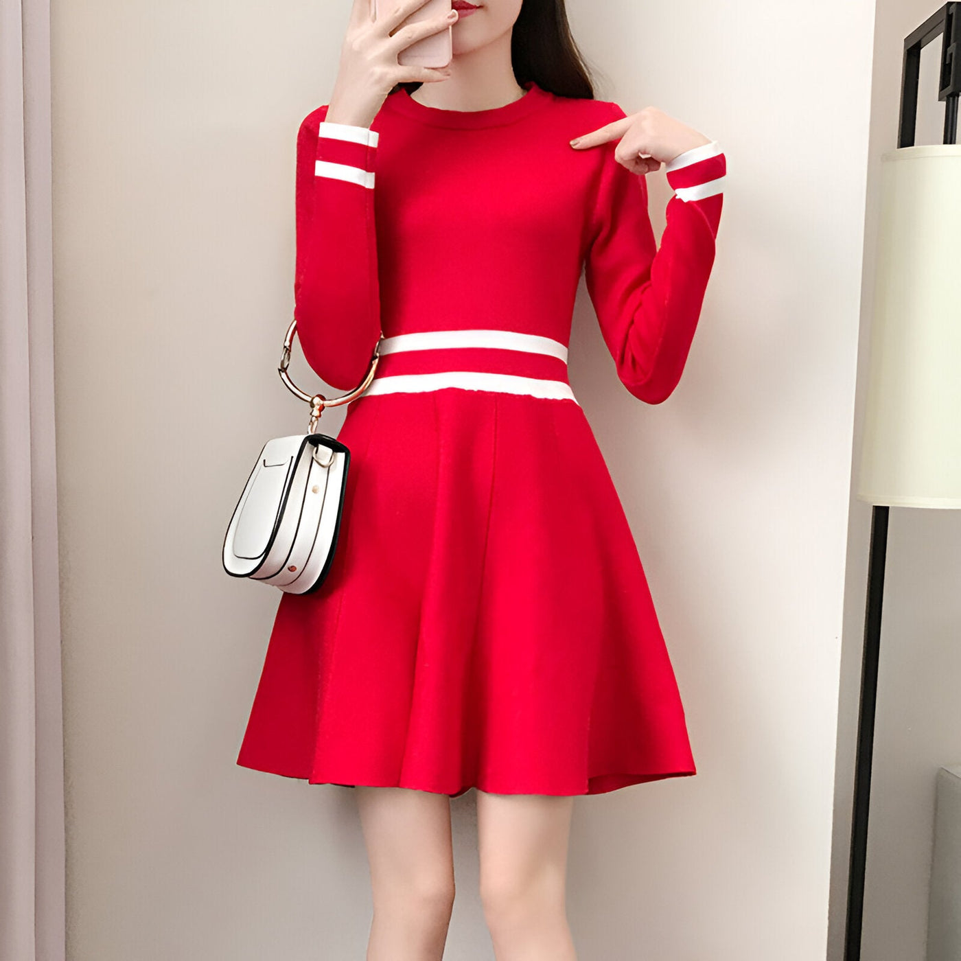 Senta | Auffälliges Colorblock-Mini-Kleid für den perfekten Abend