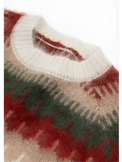 Helena | Gemütlicher & Stylischer Weihnachtsroter Strickpullover