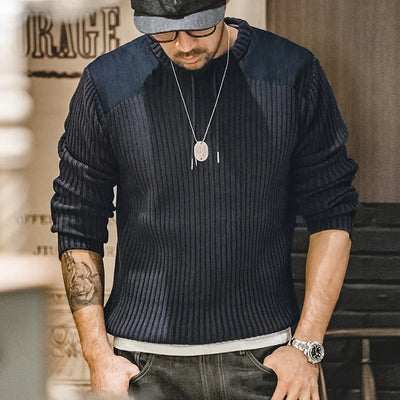 Gestreifter Slim-Fit-Pullover für Herren