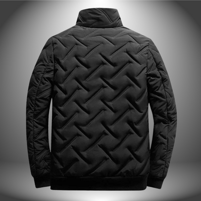 Gesteppte Pufferjacke mit hohem Kragen für Männer
