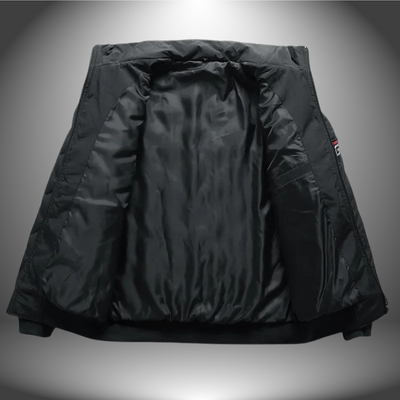 Gesteppte Pufferjacke mit hohem Kragen für Männer