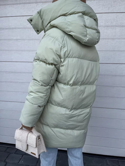 Beiger Wintermantel in Extra-Länge - Lena