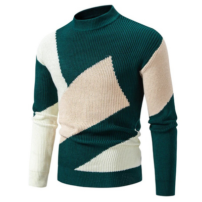 Moderner Colorblock-Strickpullover für Männer