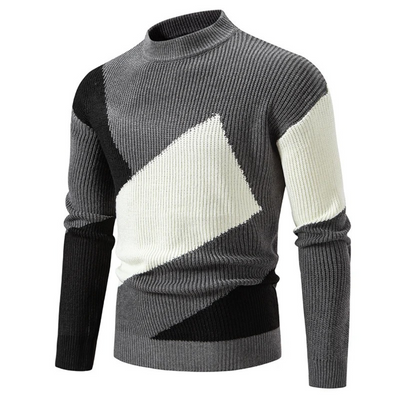 Moderner Colorblock-Strickpullover für Männer