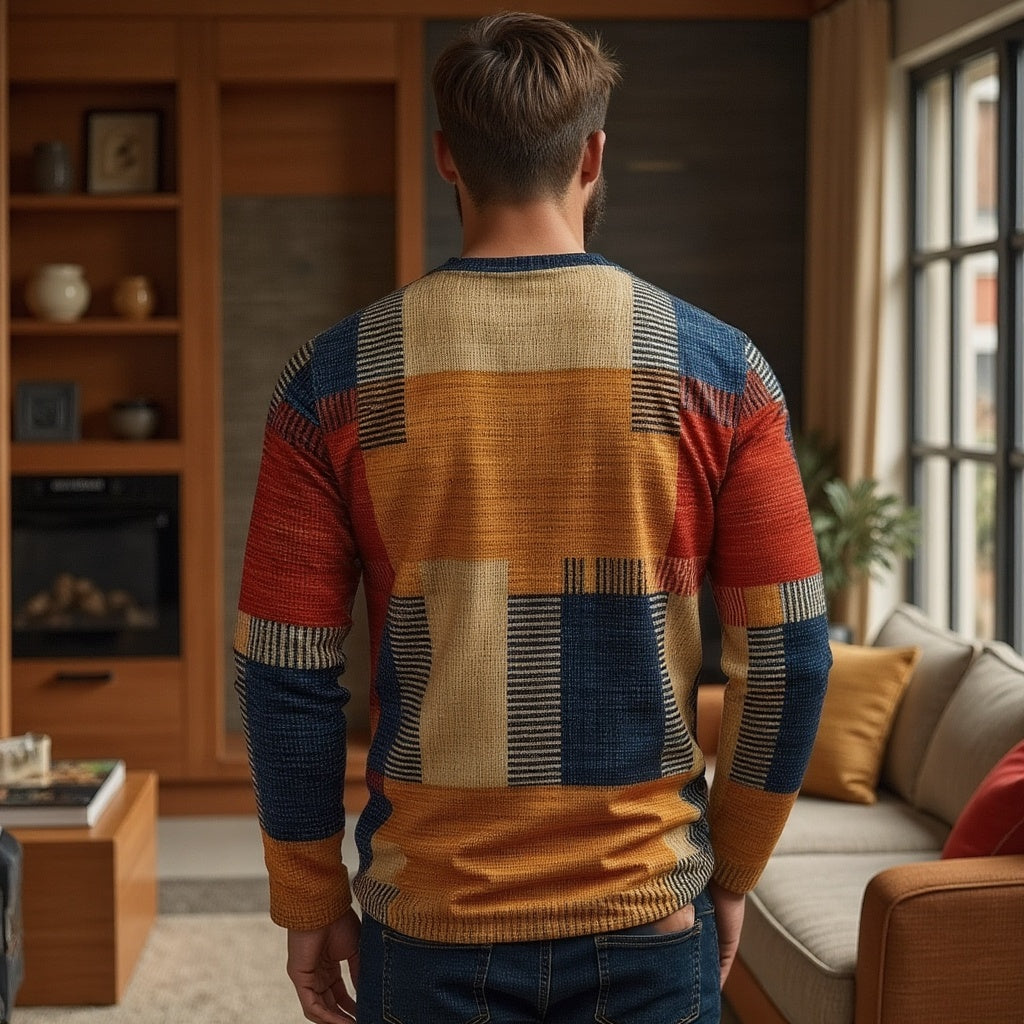 Jermoni | Pullover mit Patchwork-Design