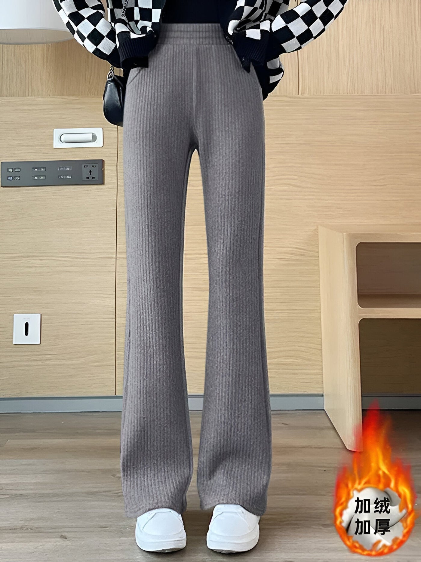 Lena | Warme & elegante Flared Velvet-Hose für den Winter