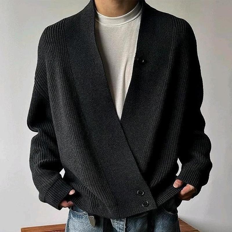 Lässiger V-Ausschnitt Strick-Cardigan für Herren