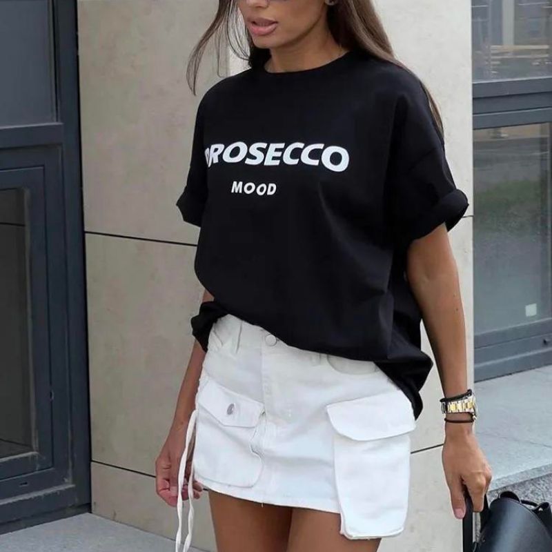 Alina | Oversized T-Shirt PROSECCO MOOD