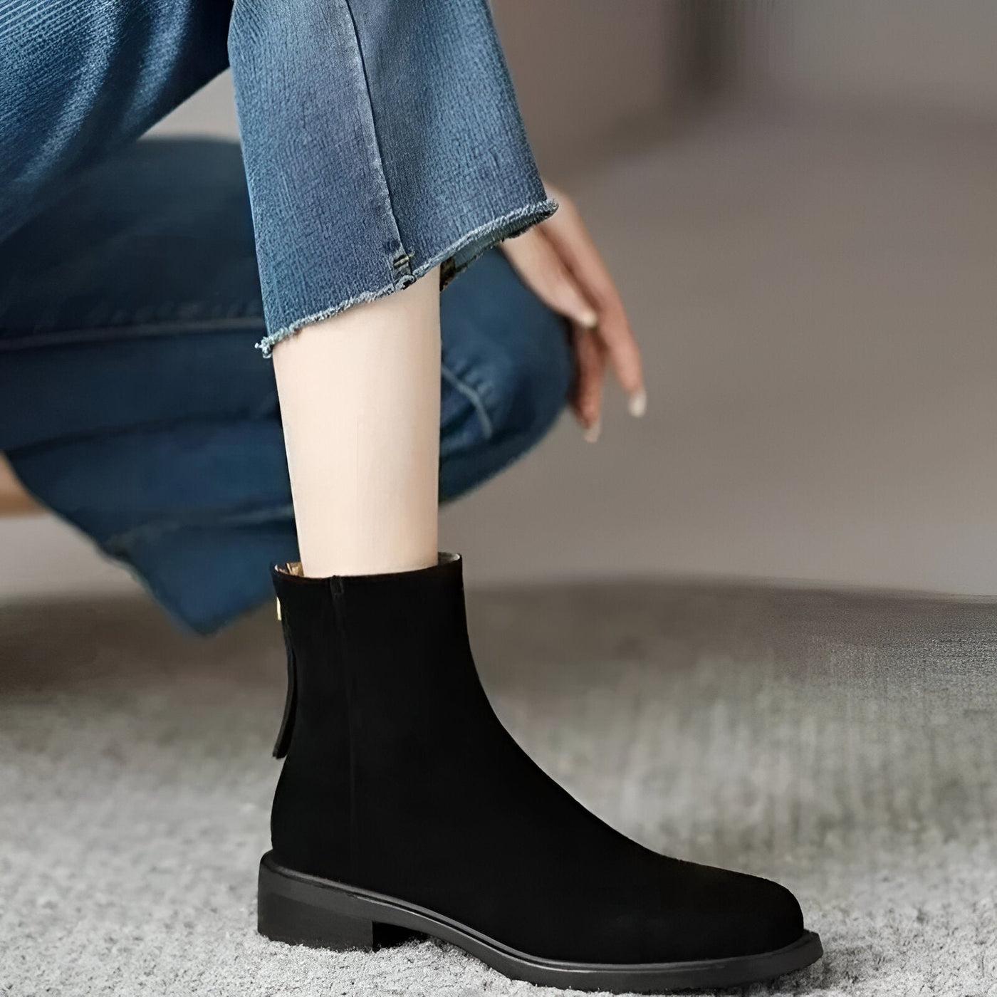 Madeleine | Elegante Retro Braun Ankle Boots